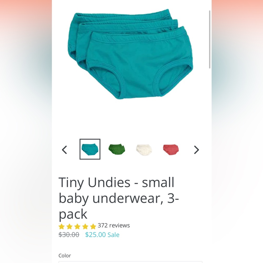 Tiny Undies - 5T eco-cotton underwear